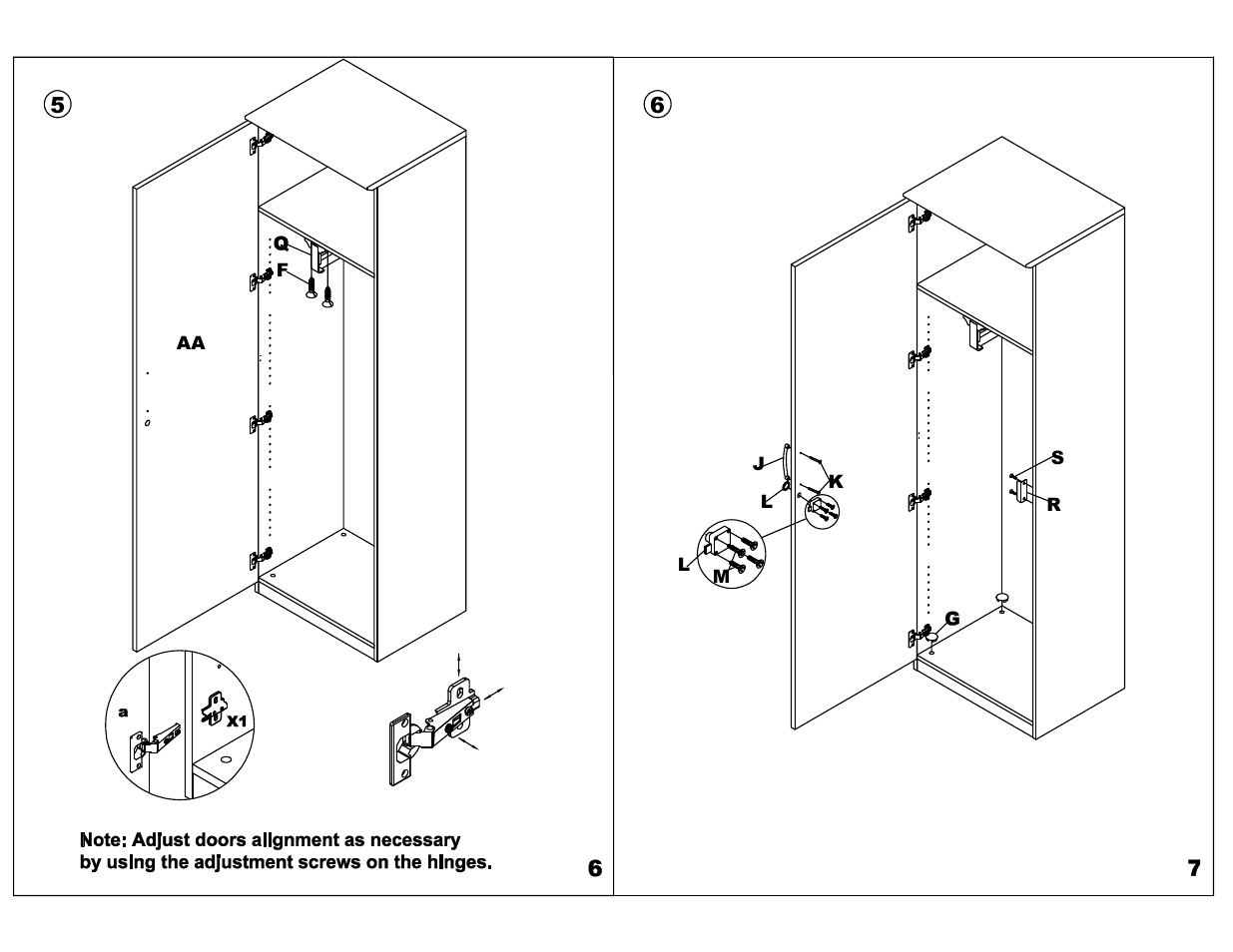 Mayline VWRDL Wardrobe Cabinet, Left User Manual | Page 4 / 6