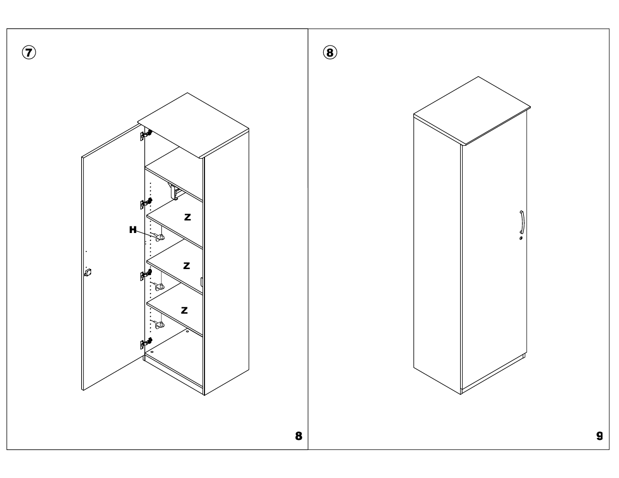 Mayline VWRDL Wardrobe Cabinet, Left User Manual | Page 5 / 6