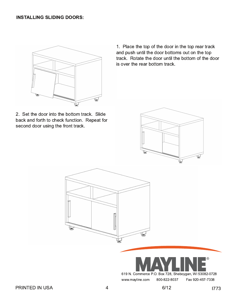 Mayline Laminate Casegoods User Manual | Page 4 / 6