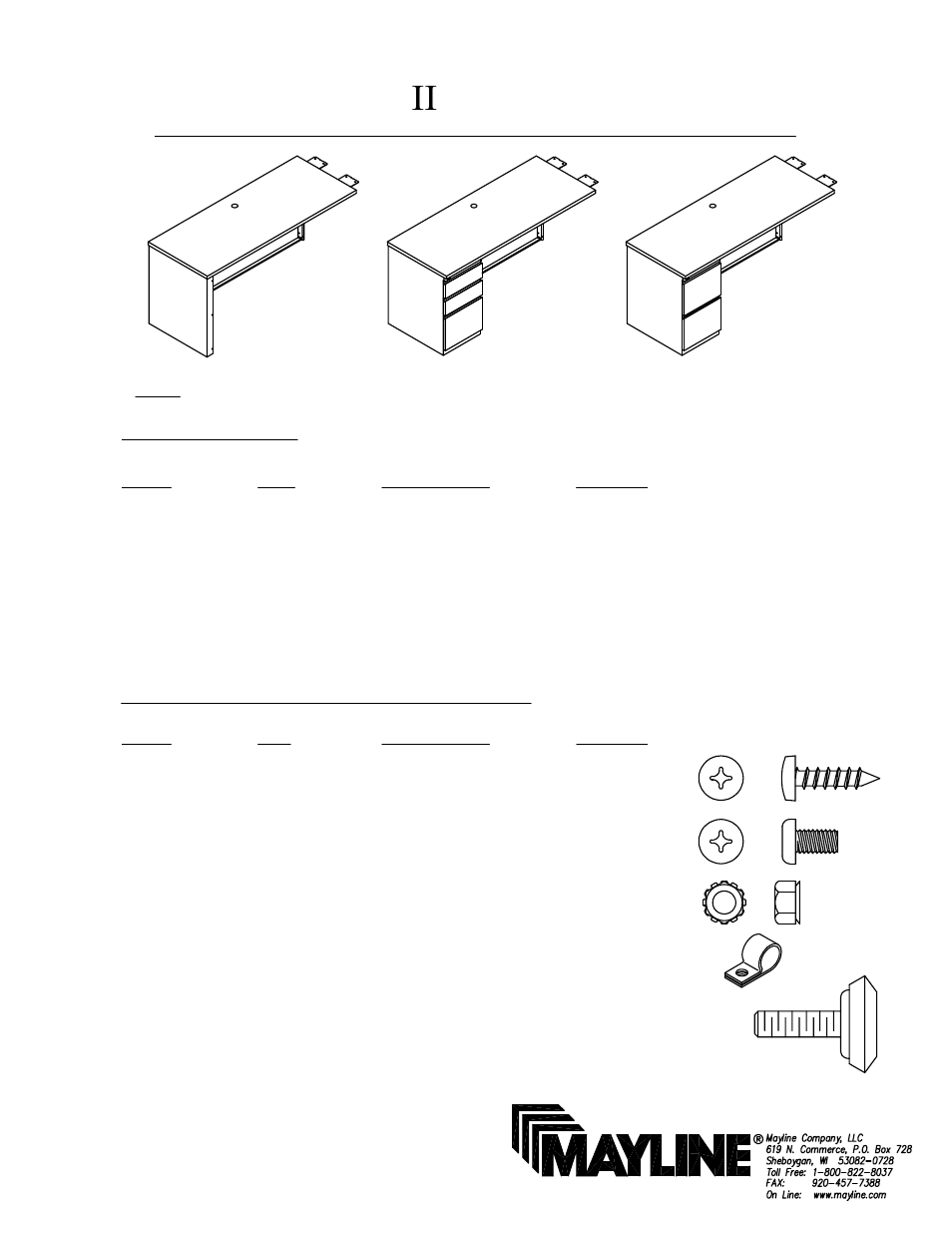 Mayline CSII Return User Manual | 4 pages