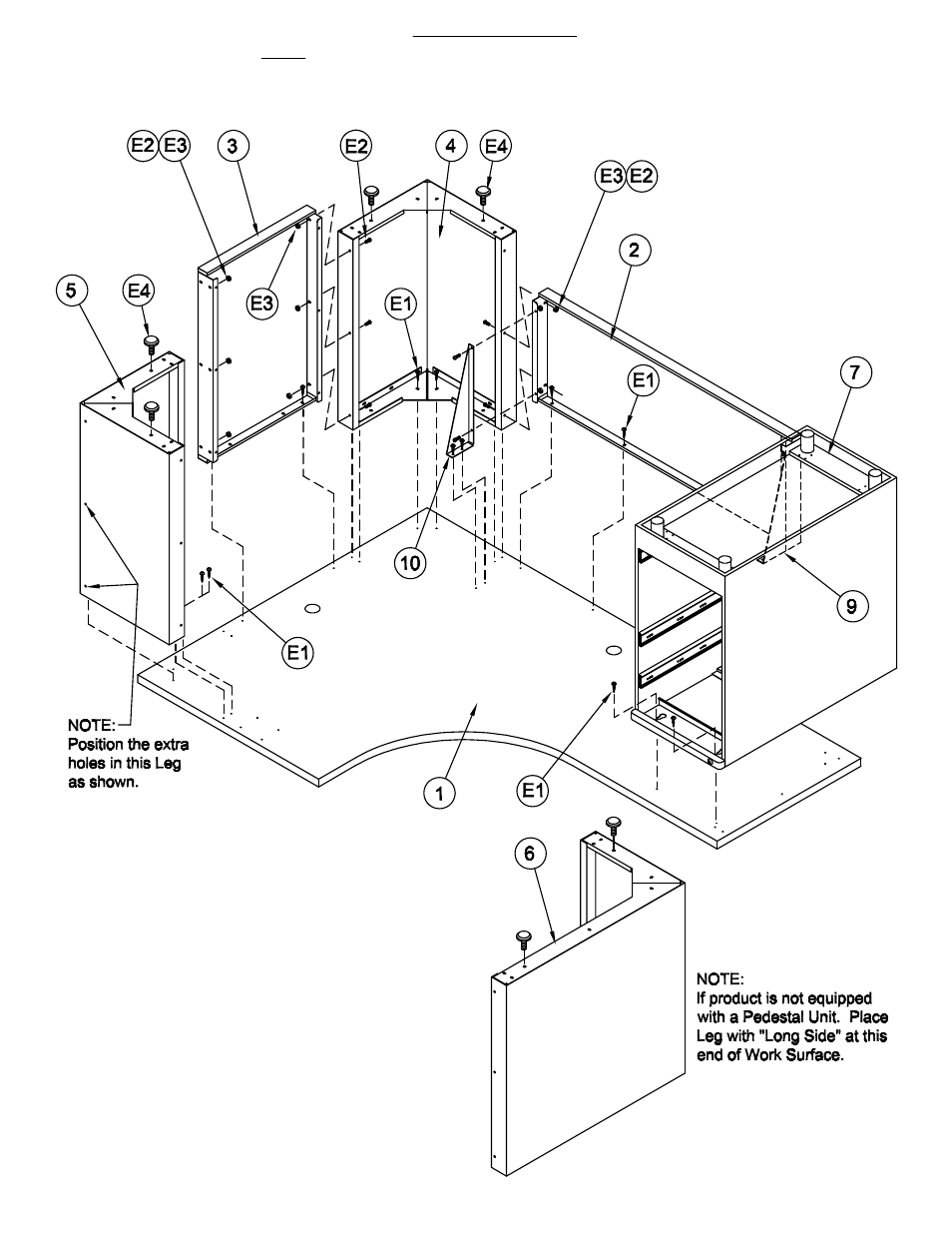 Mayline CSII "J Table" User Manual | Page 3 / 4