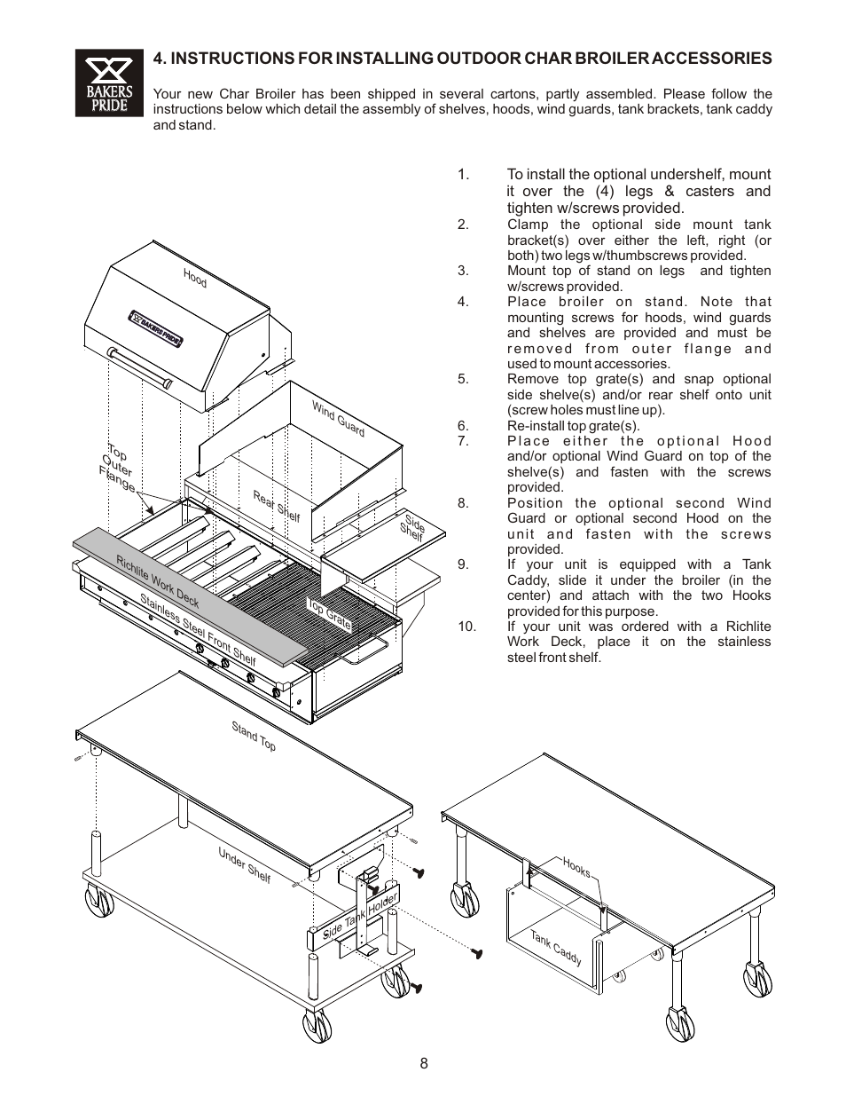 Bakers, Bakers pride pride | Bakers Pride CBBQ-30S User Manual | Page 8 / 12