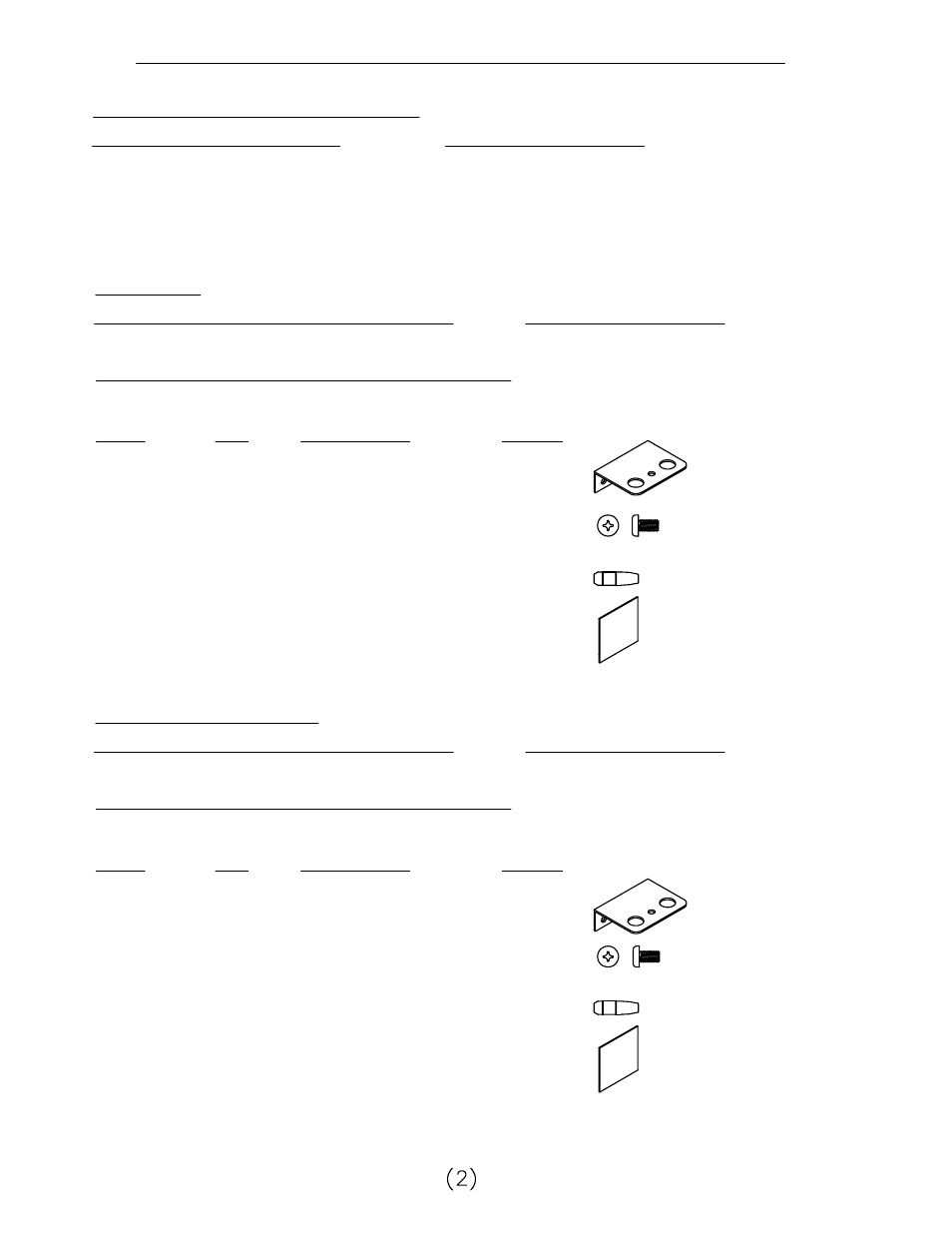 Work surface hardware | Mayline Dual Adder User Manual | Page 2 / 6
