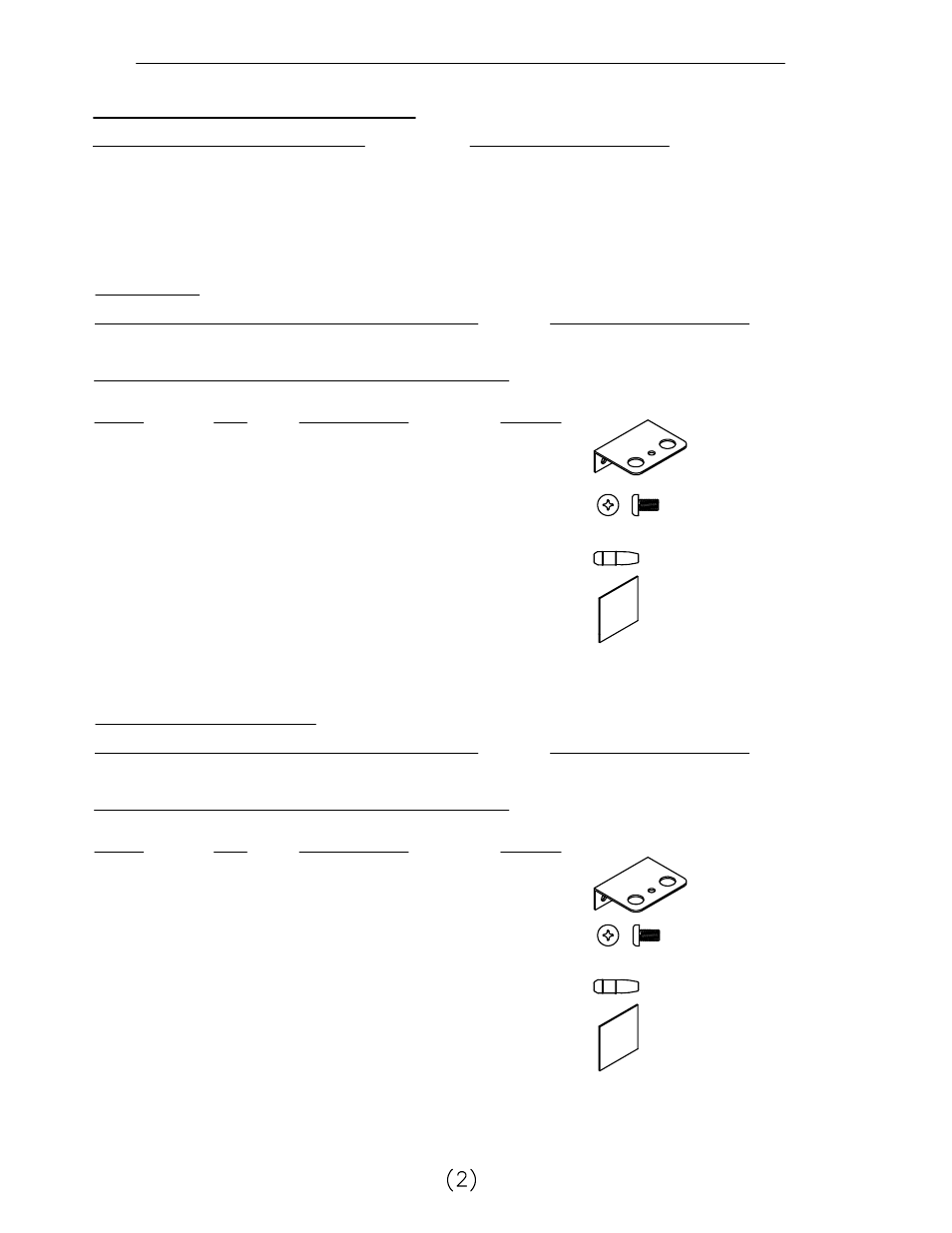 Work surface hardware | Mayline Single Starter User Manual | Page 2 / 5
