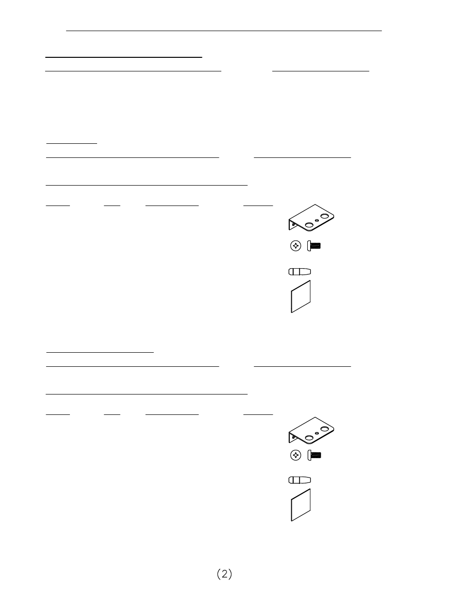 Work surface hardware | Mayline Single Adder User Manual | Page 2 / 6