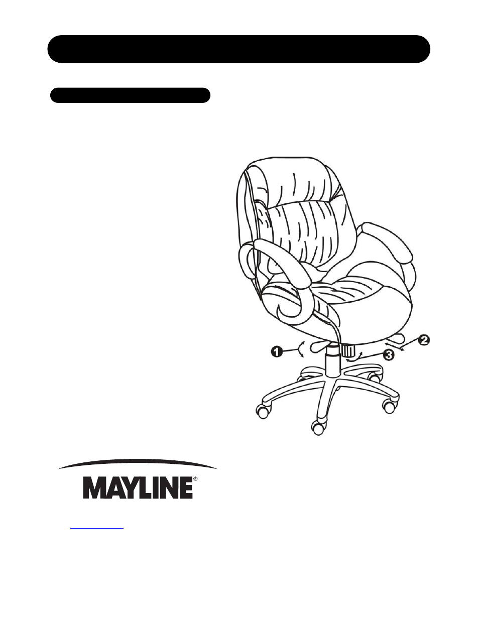 Mayline 100 Series Mid-Back Chair User Manual | 2 pages