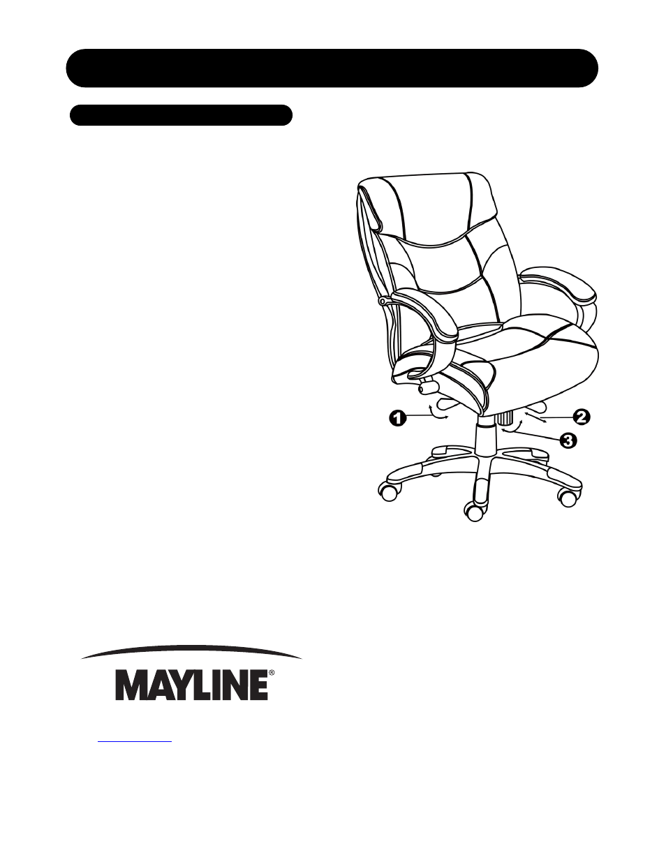 Mayline 200 Series Mid-Back Chair User Manual | 2 pages