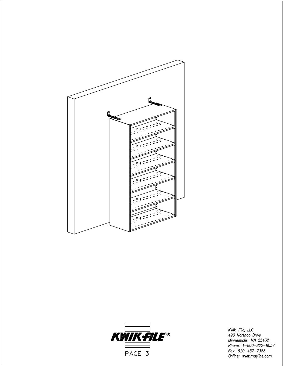 Mayline Four Post Wall Anti Tip User Manual | Page 3 / 3