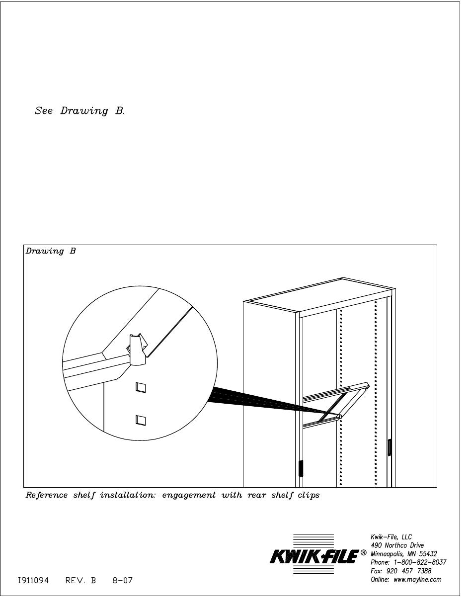 Mayline File Harbor Cabinet Reference Shelf User Manual | Page 2 / 2