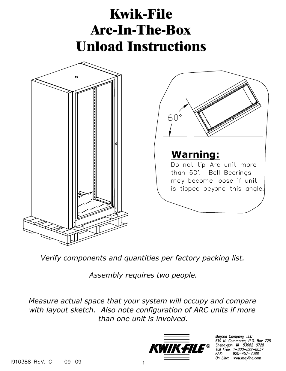 Mayline ARC-in-the-Box User Manual | 8 pages