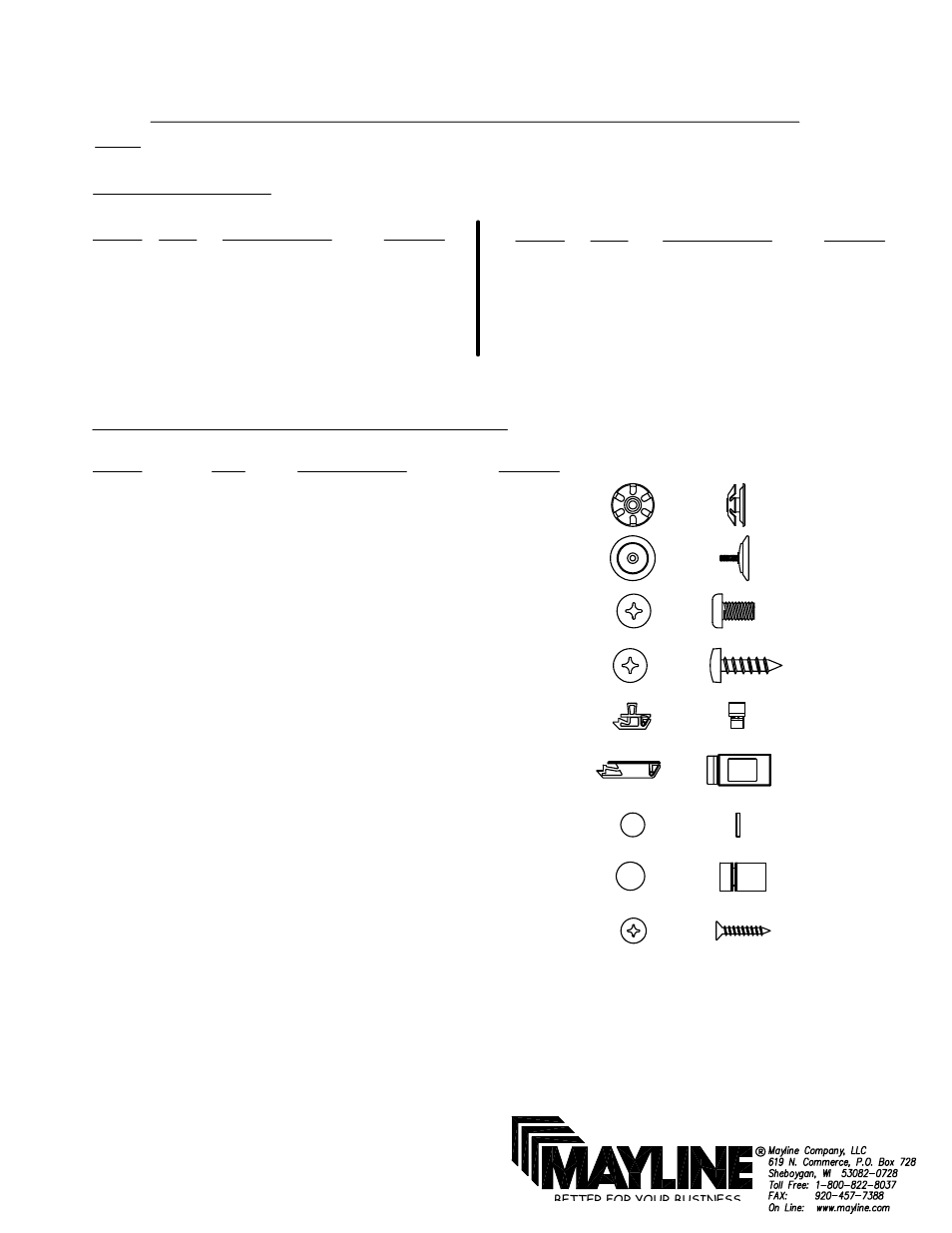 Mayline 6' Adder for Conference Table User Manual | 4 pages