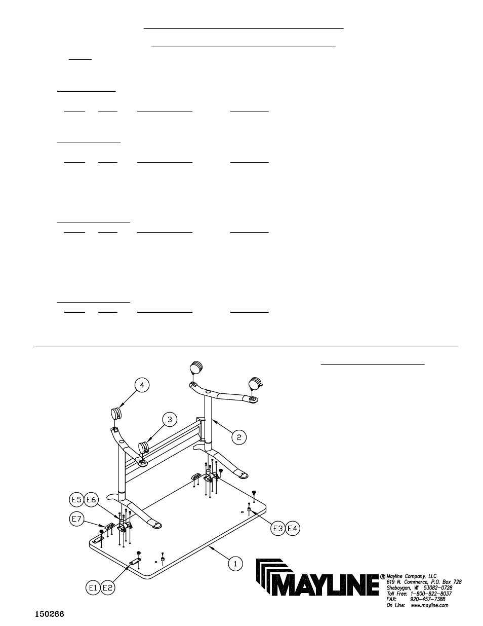 Mayline Talon Tilt-Top Tables User Manual | 4 pages