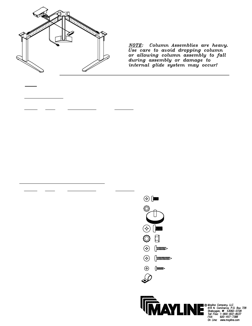 Mayline Triple Base Only User Manual | 4 pages