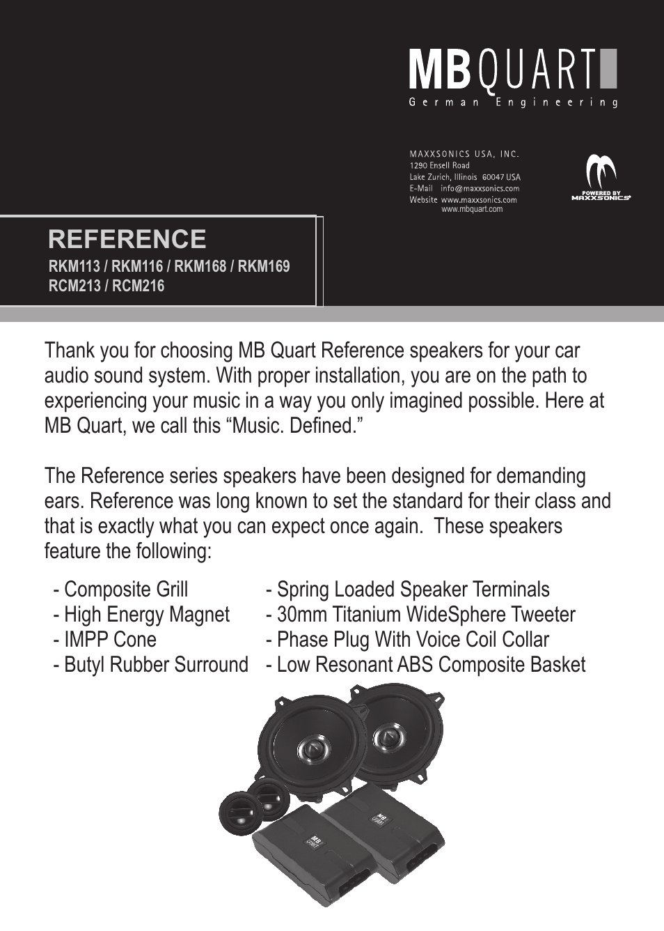 MB QUART Reference RCM216 User Manual | 10 pages