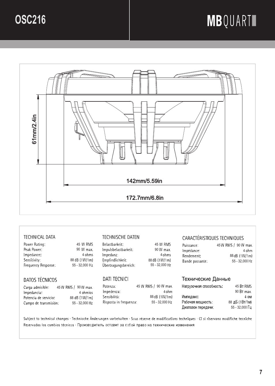 Osc216 | MB QUART Onyx OSC216 User Manual | Page 8 / 10