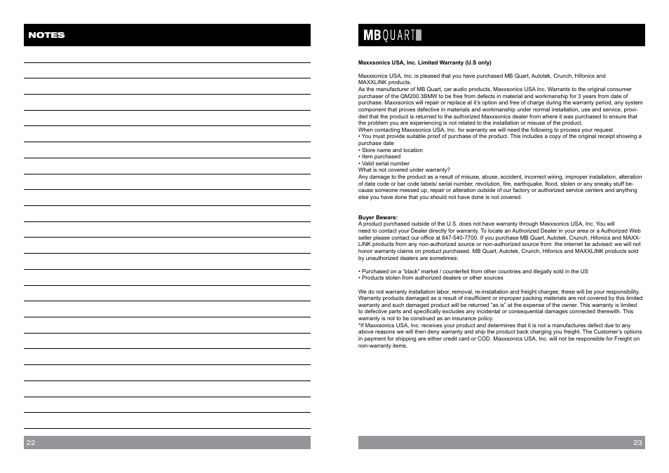 MB QUART QM200.3 BMW User Manual | Page 12 / 13