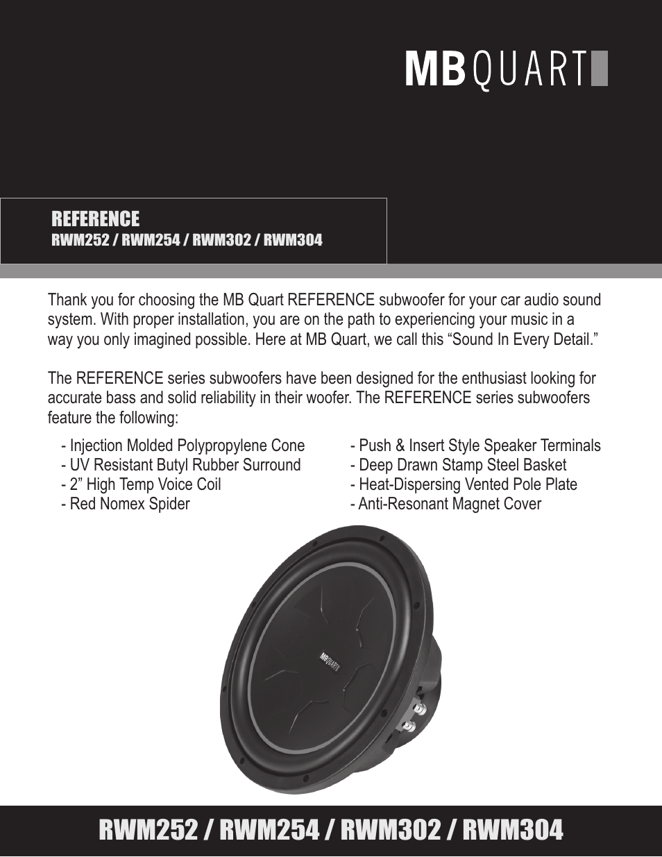 MB QUART RWM304 User Manual | 12 pages