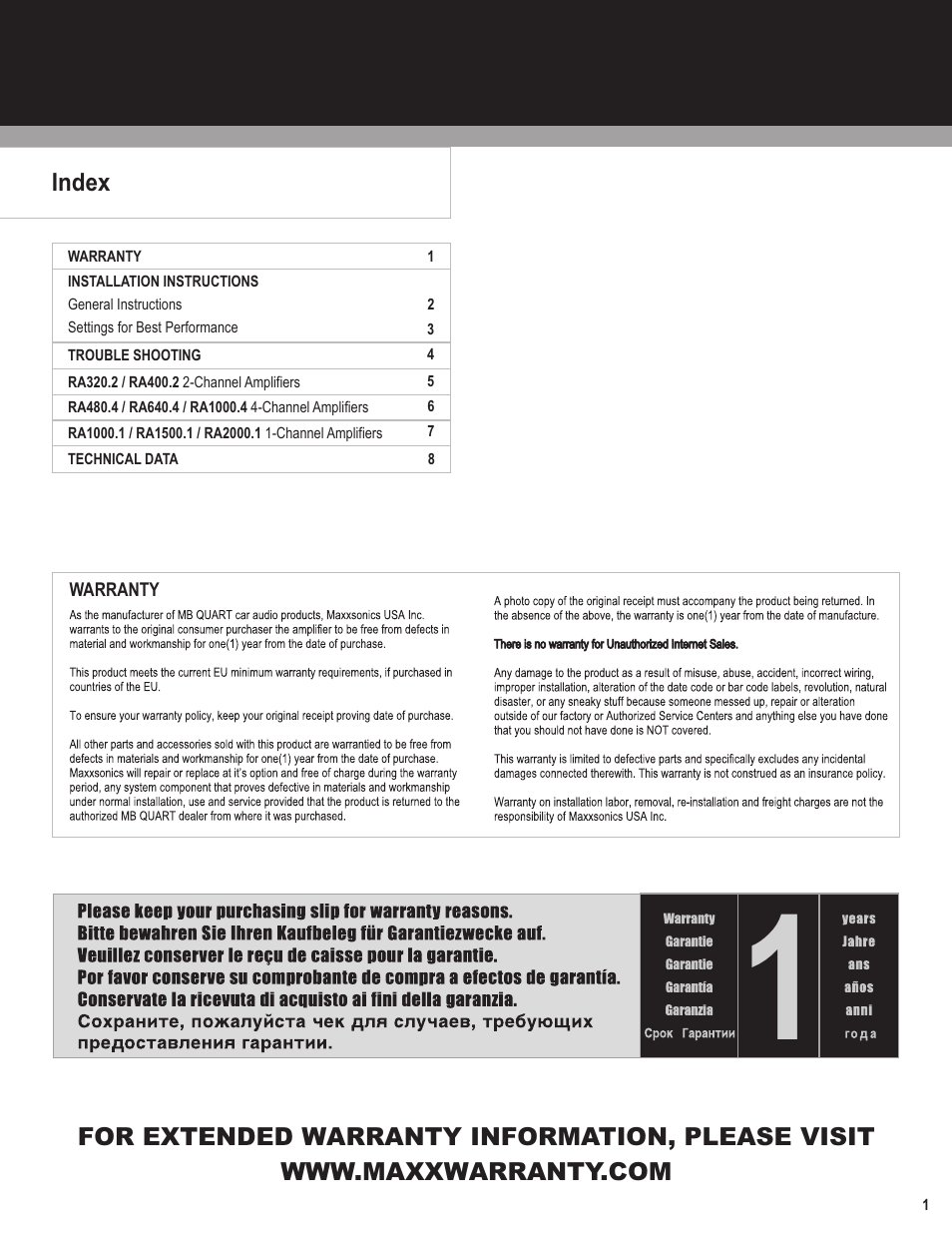 MB QUART Reference Amplifiers User Manual | Page 2 / 11