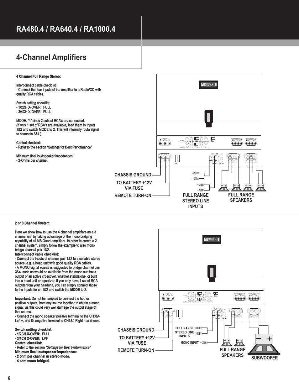 MB QUART Reference Amplifiers User Manual | Page 7 / 11