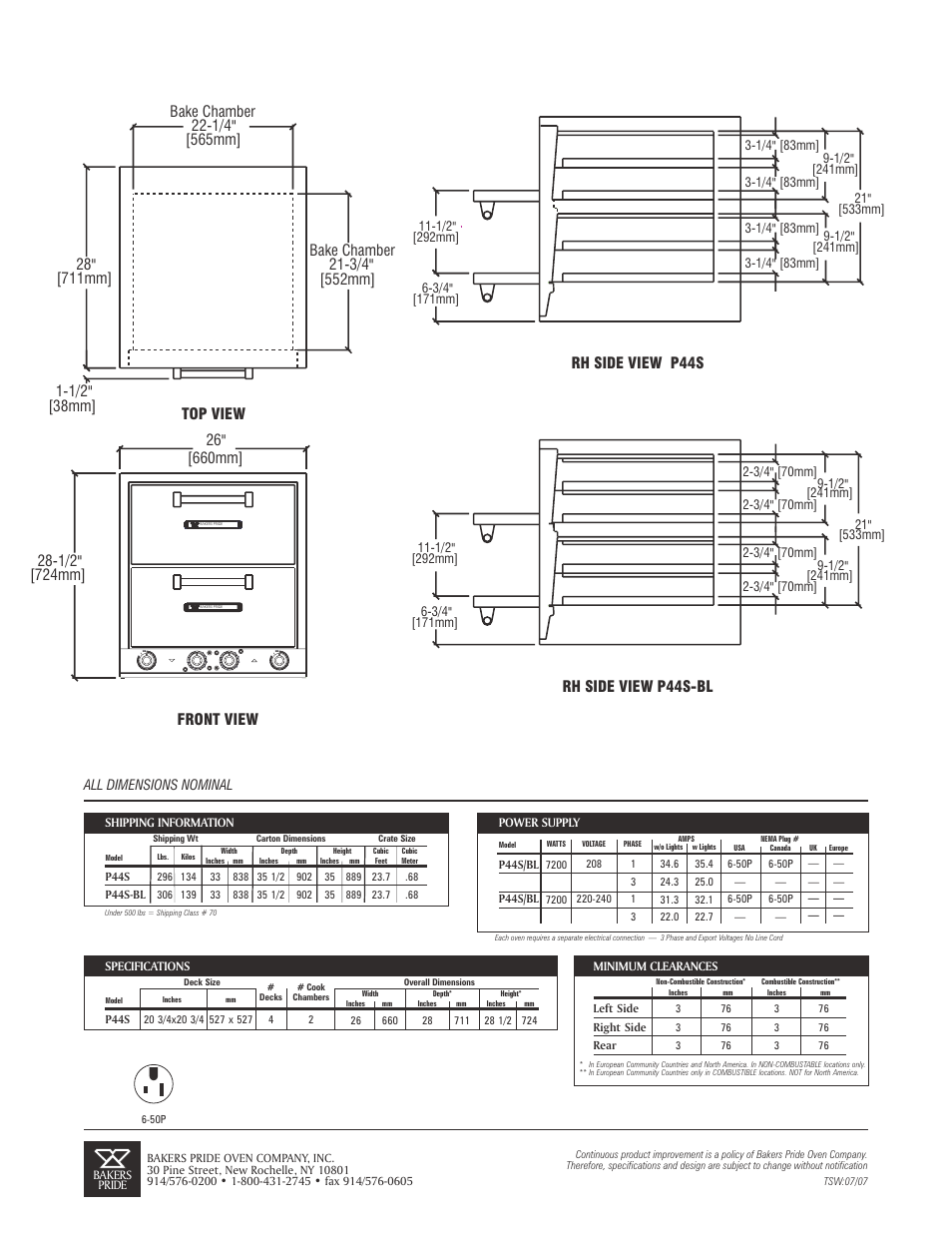 Bakers Pride P44S-BL User Manual | Page 2 / 2
