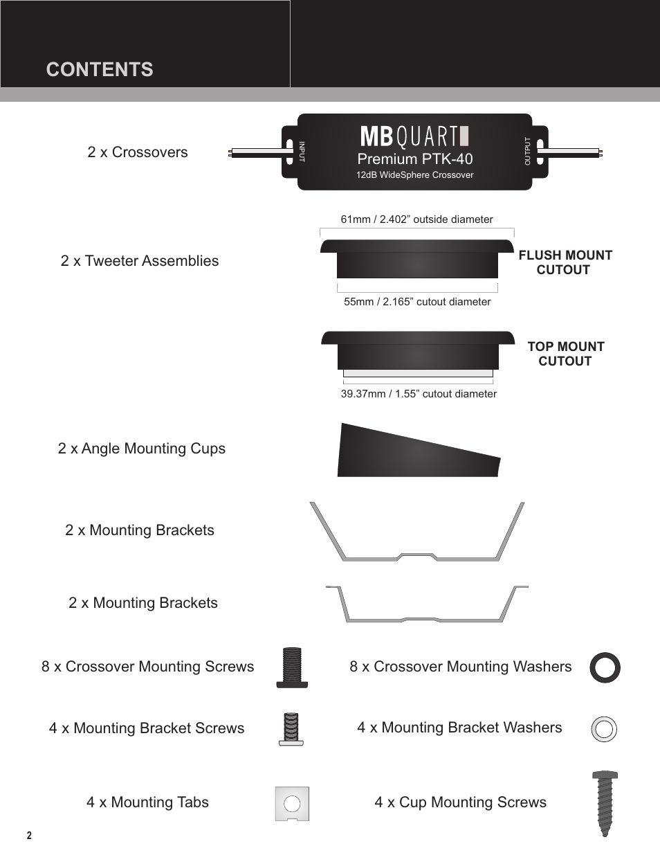 MB QUART PTK-40 User Manual | Page 2 / 4