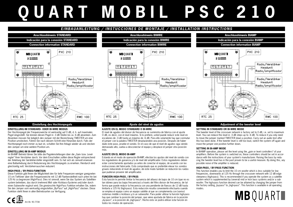 MB QUART PSC 210 User Manual | 6 pages