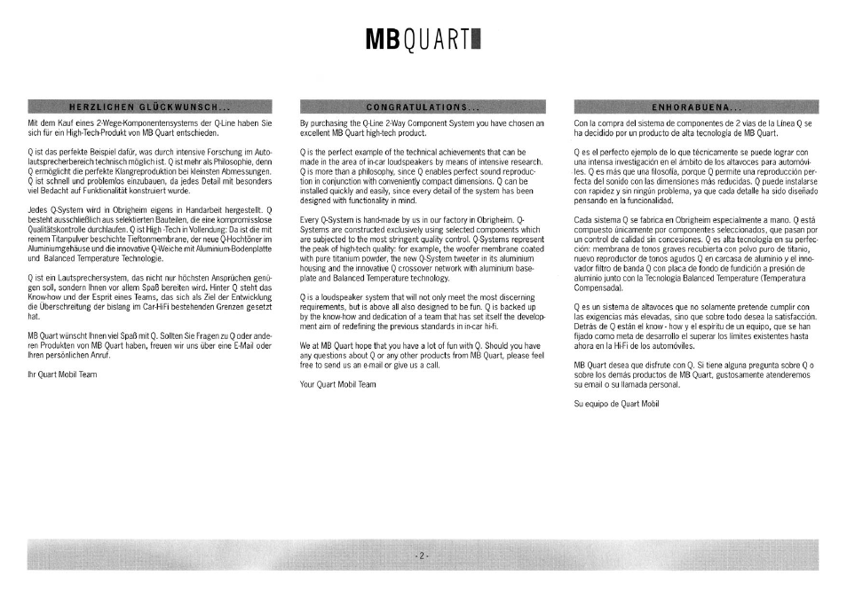 MB QUART Q 216 User Manual | Page 4 / 18