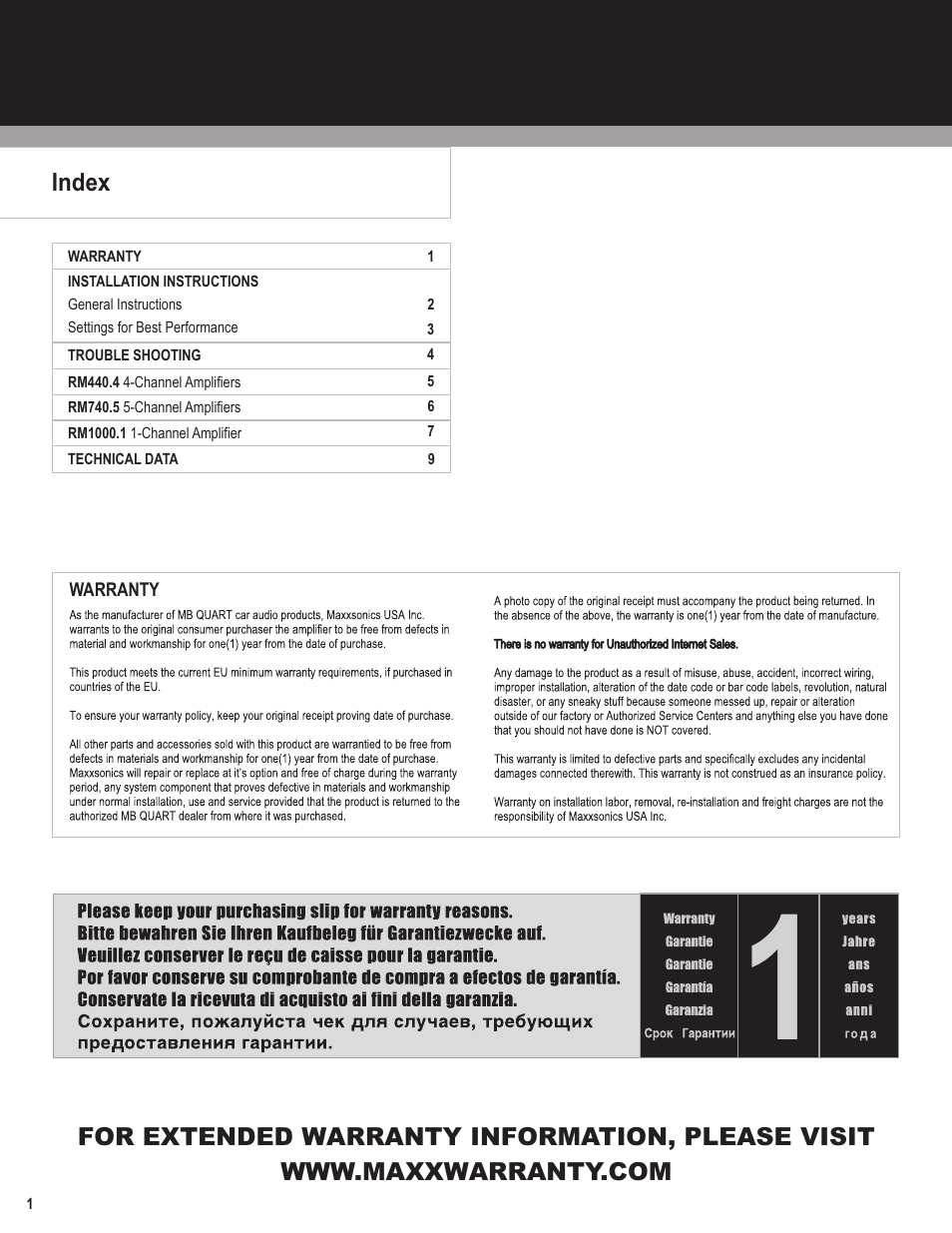 MB QUART Reference MYKRO Amplifiers User Manual | Page 2 / 12