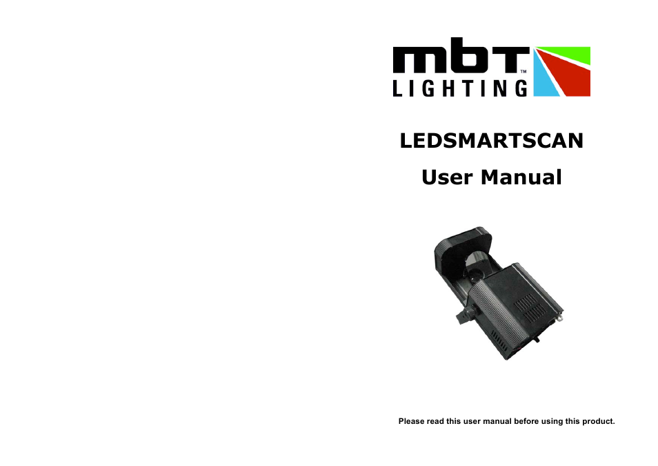 MBT Lighting LEDSMARTSCAN (SRS-7001) User Manual | 5 pages