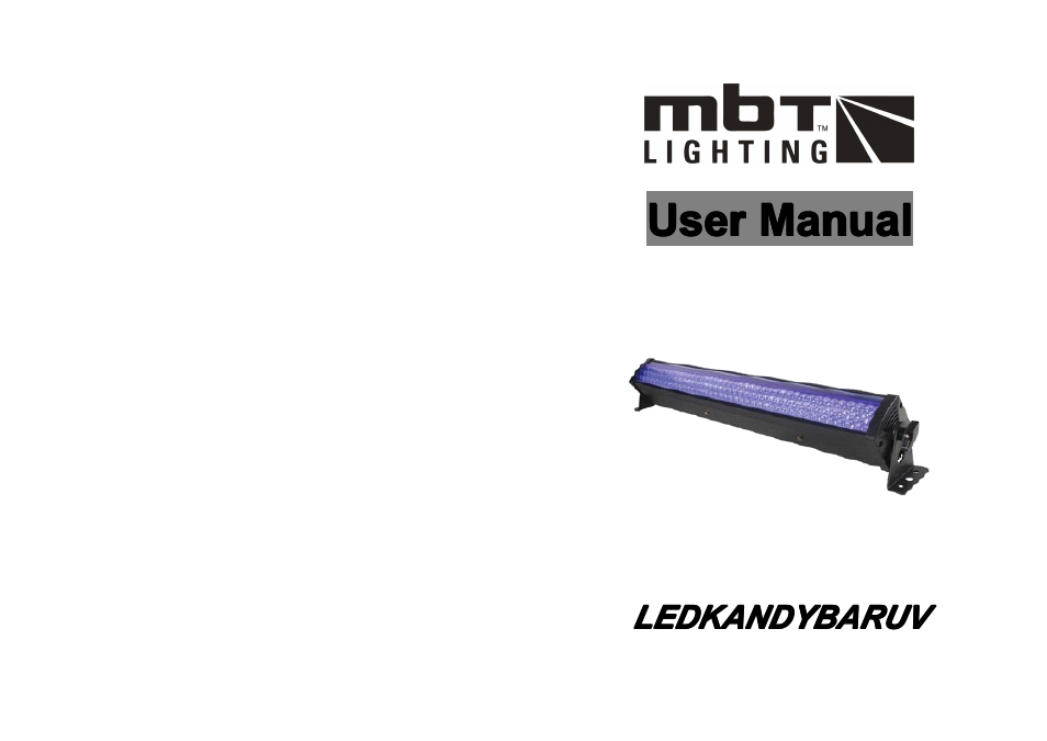 MBT Lighting LEDKANDYBARUV User Manual | 4 pages