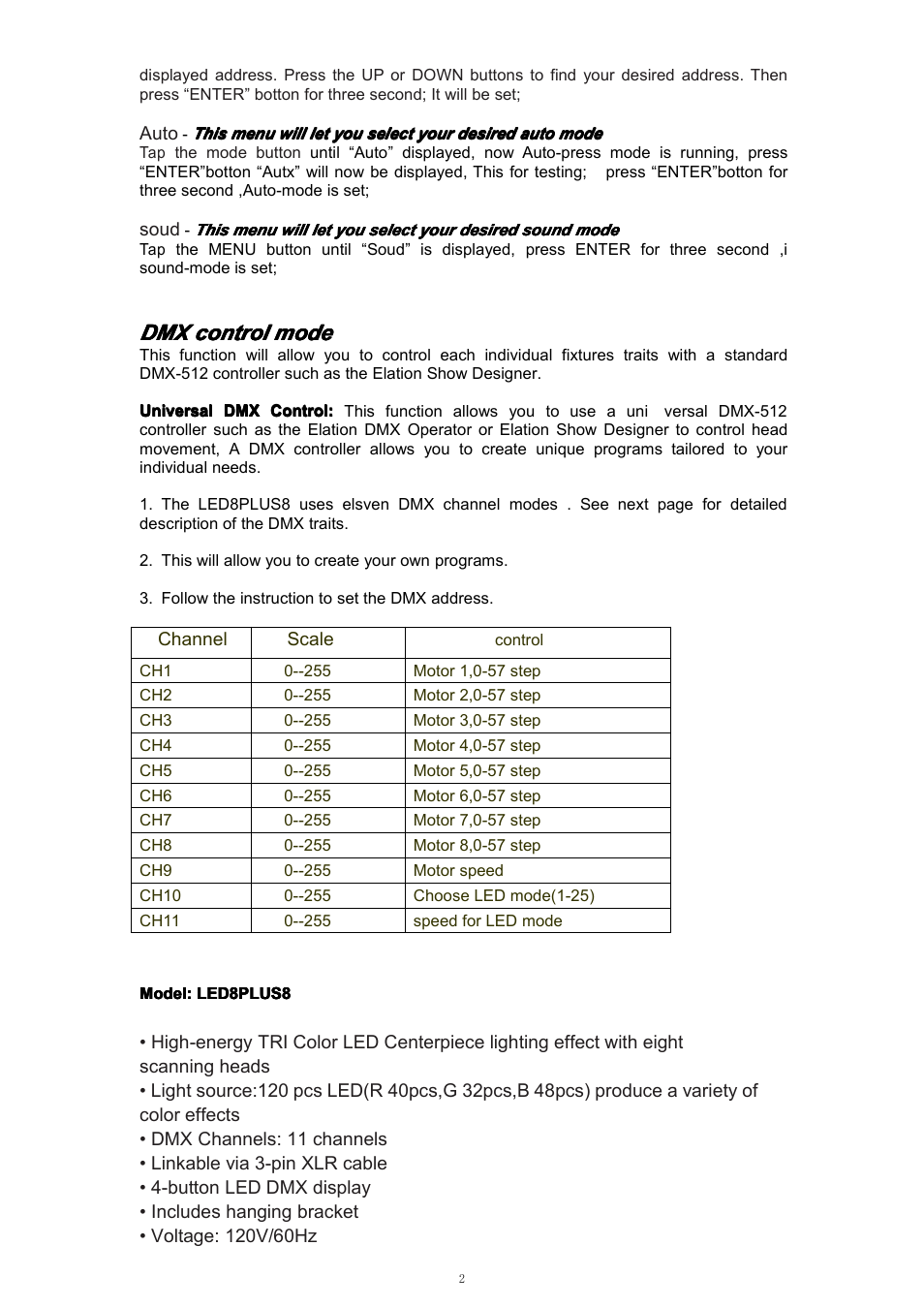 MBT Lighting LED8PLUS8 (SRL-7009) User Manual | Page 3 / 4
