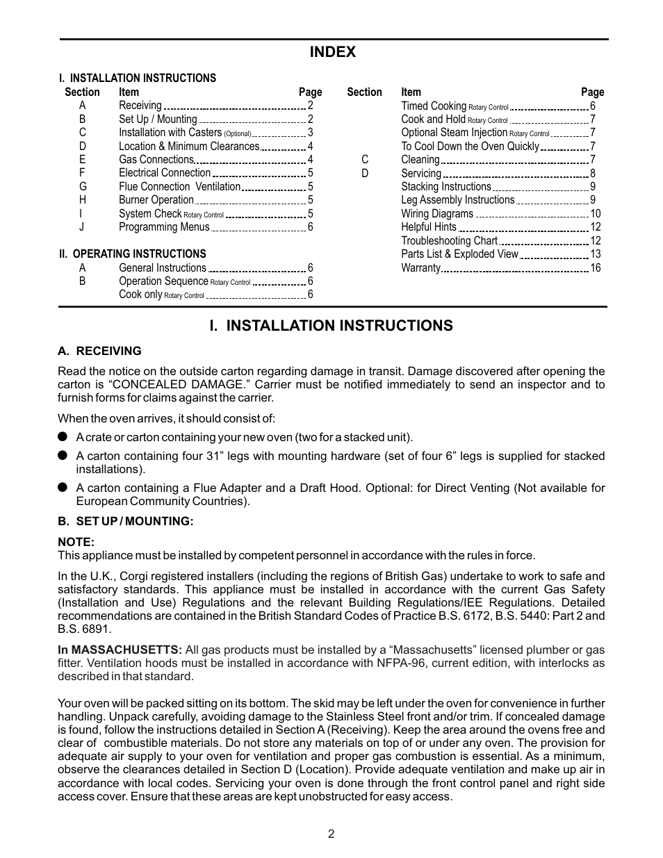 Bakers Pride GDCO-G User Manual | Page 2 / 16