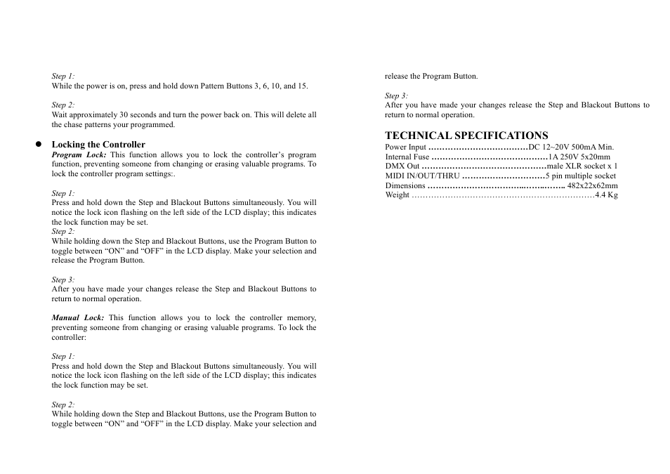 MBT Lighting CX1616 User Manual | Page 10 / 11