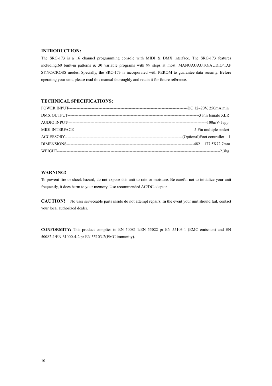 MBT Lighting CX1603 User Manual | Page 2 / 10