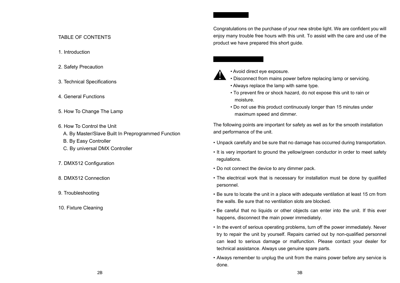 MBT Lighting ST7500DMX User Manual | Page 2 / 6
