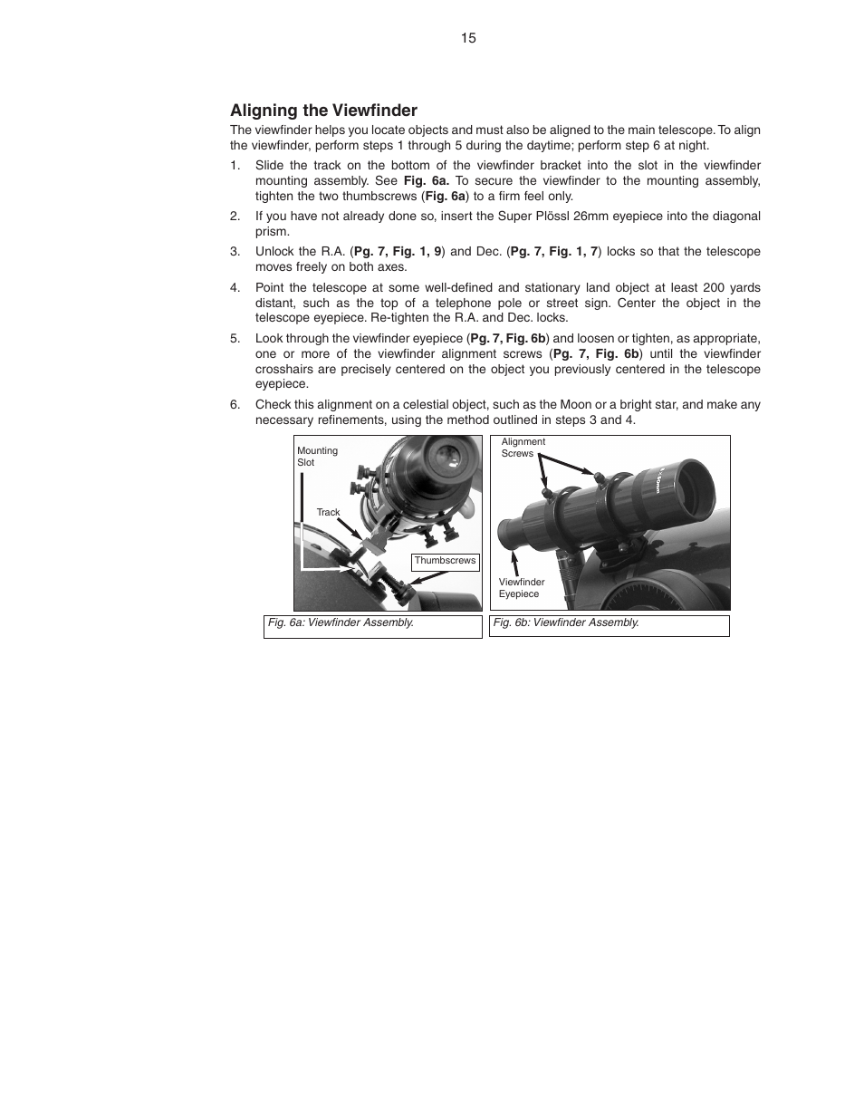 Aligning the viewfinder | Meade Instruments LX90 ACF/SC User Manual | Page 15 / 60