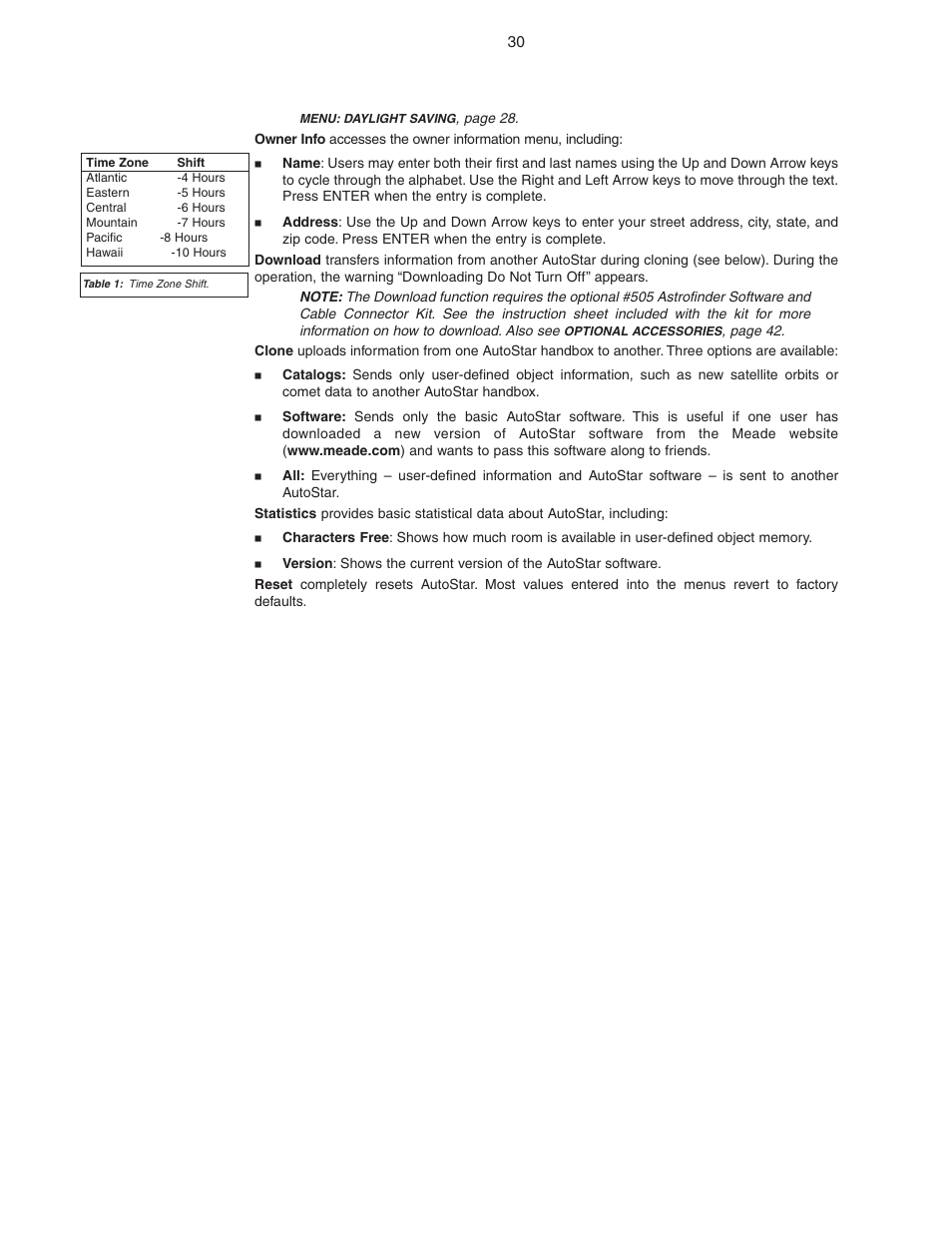 Meade Instruments LX90 ACF/SC User Manual | Page 30 / 60