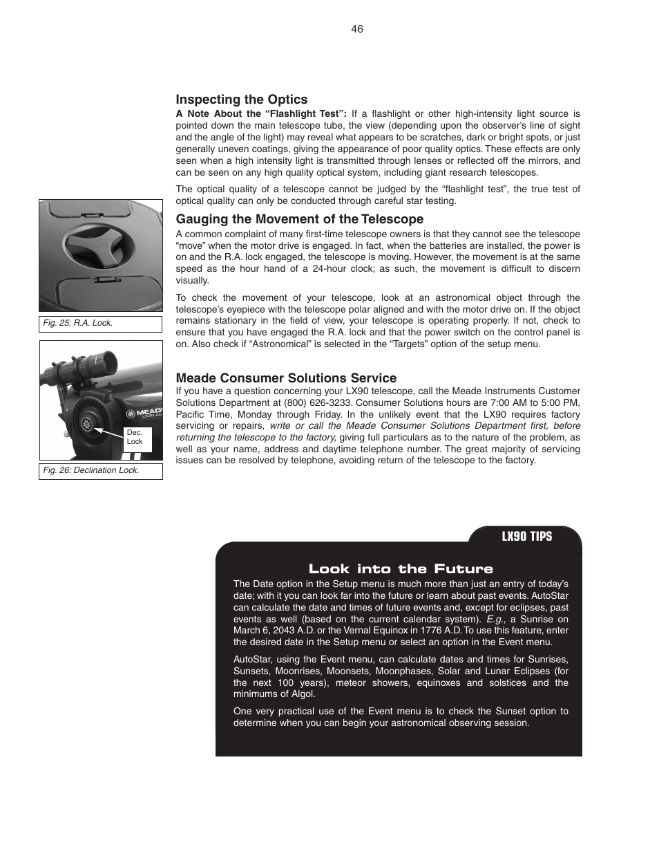 Meade Instruments LX90 ACF/SC User Manual | Page 46 / 60