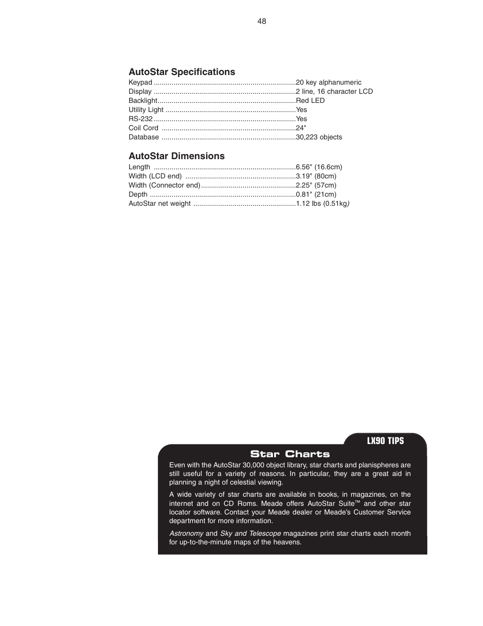 Meade Instruments LX90 ACF/SC User Manual | Page 48 / 60