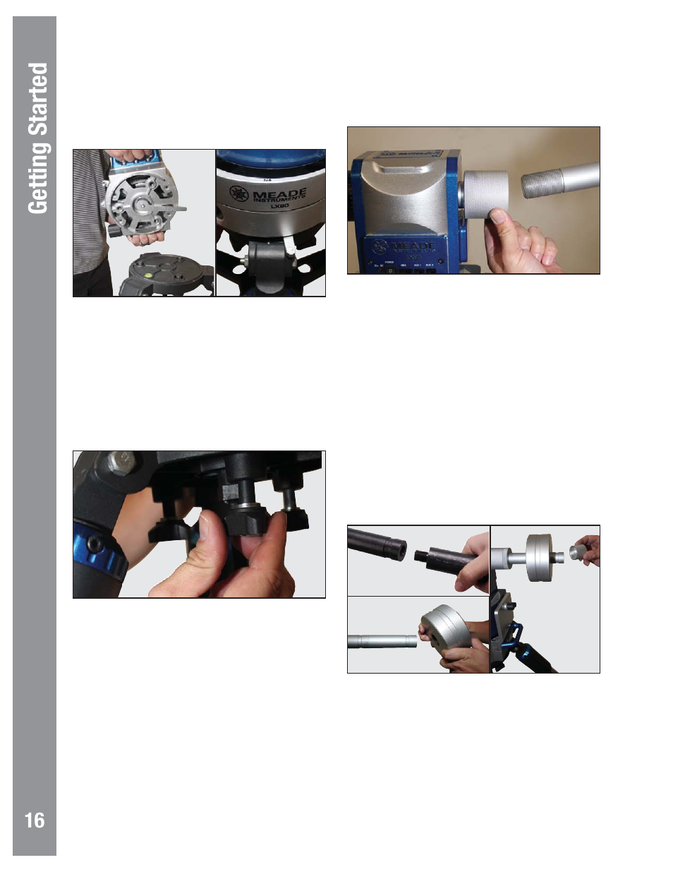 Audiostar #497 handbo x getting started | Meade Instruments LX80 User Manual | Page 16 / 72