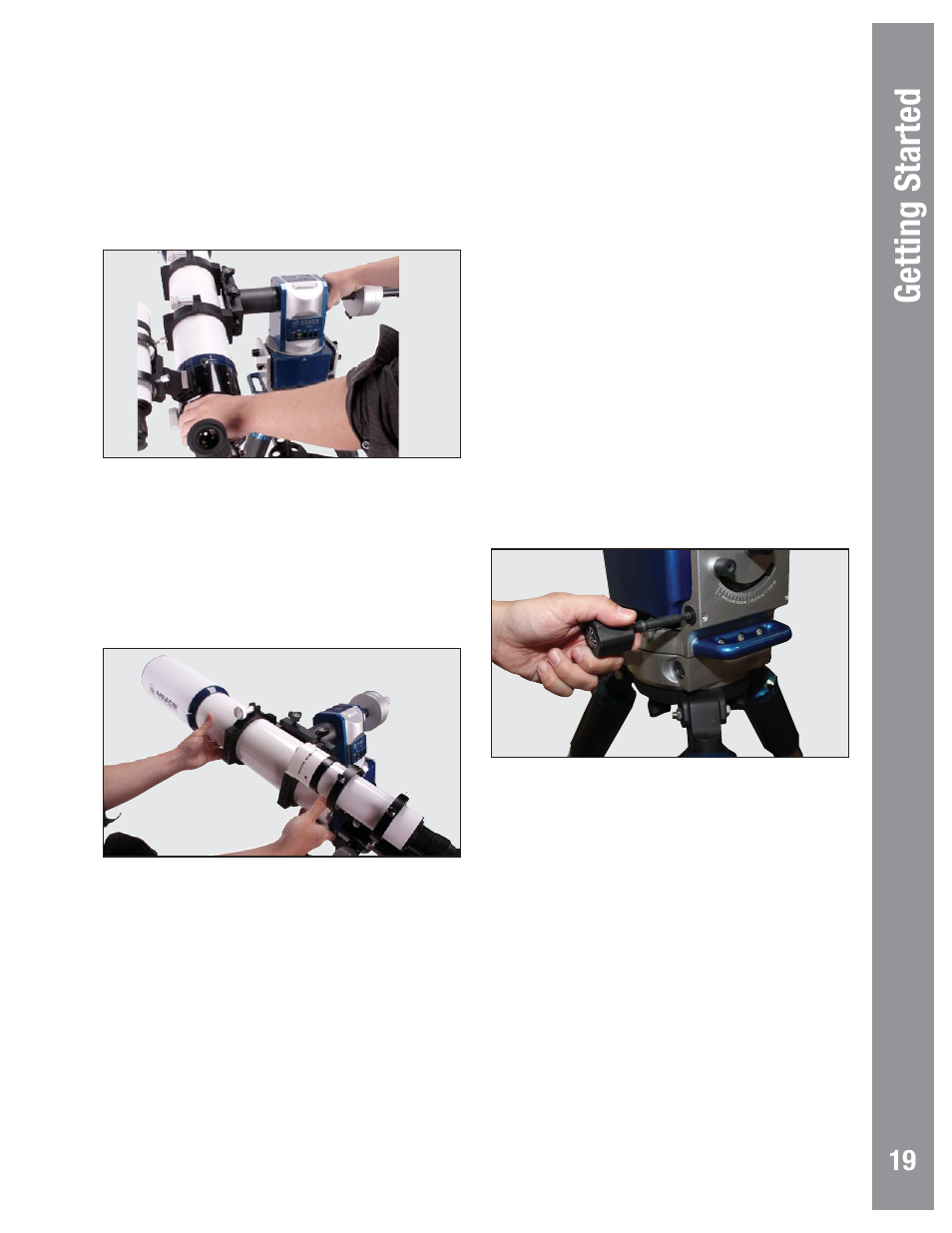 Getting started | Meade Instruments LX80 User Manual | Page 19 / 72