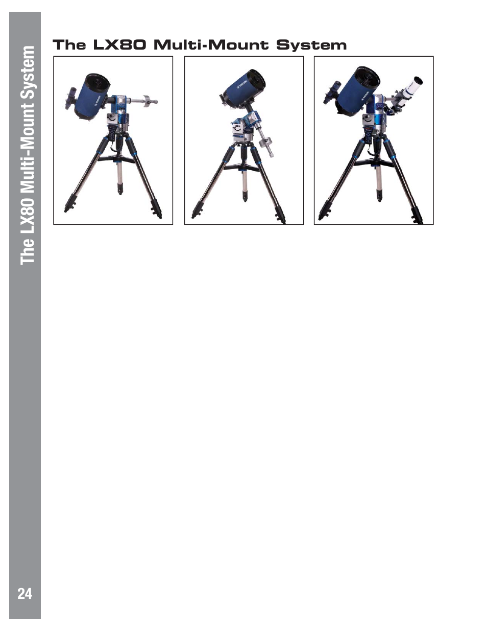 The lx80 multi-mount system | Meade Instruments LX80 User Manual | Page 24 / 72