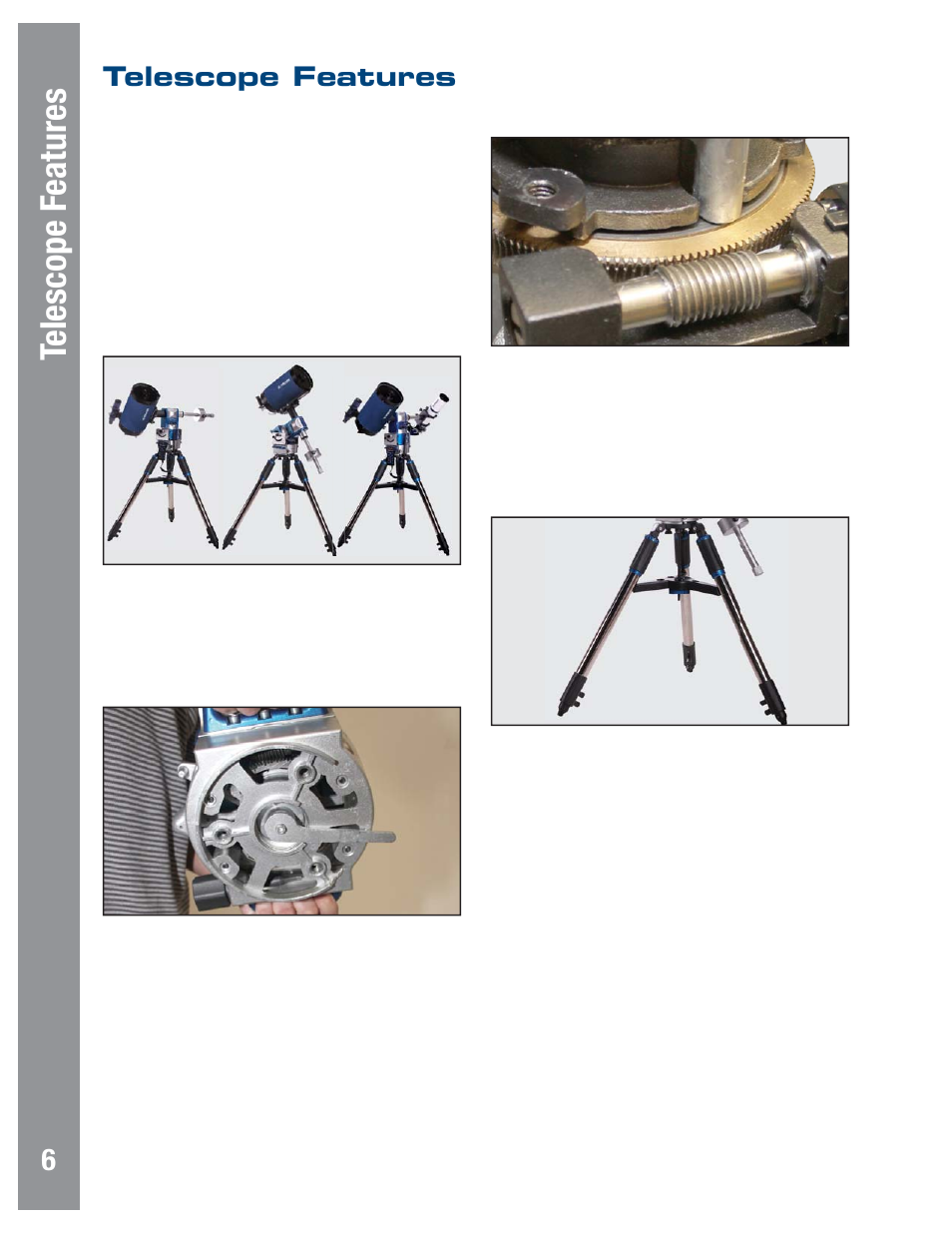 Audiostar #497 handbo x telescope f eatures, Telescope features | Meade Instruments LX80 User Manual | Page 6 / 72