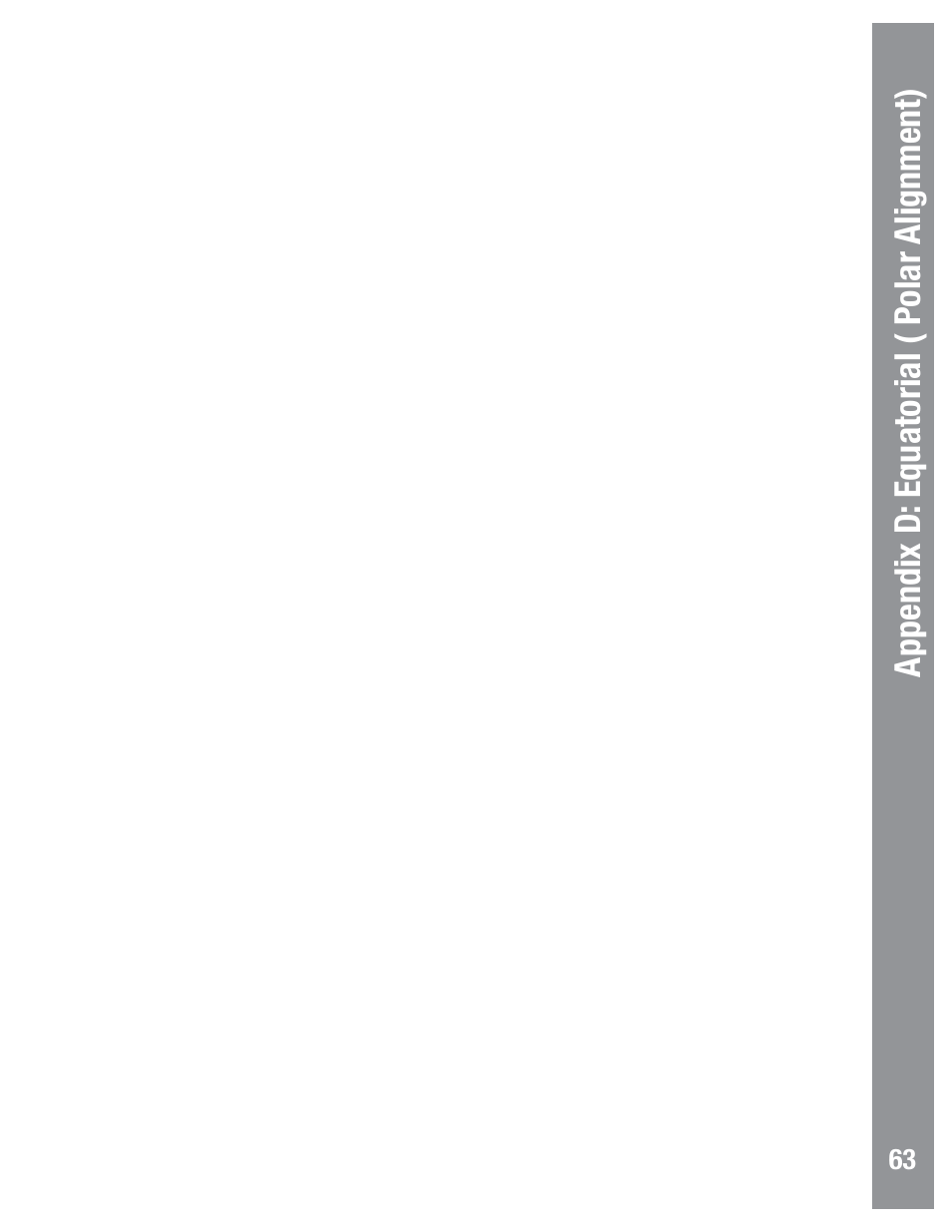 Appendix d: equatorial ( p olar alignment) | Meade Instruments LX80 User Manual | Page 63 / 72