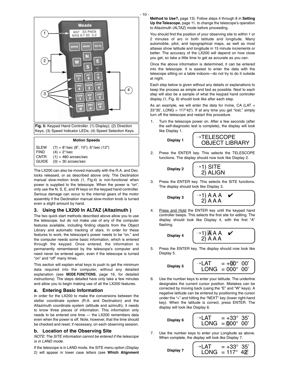 Meade Instruments LX200 Classic User Manual | Page 10 / 64
