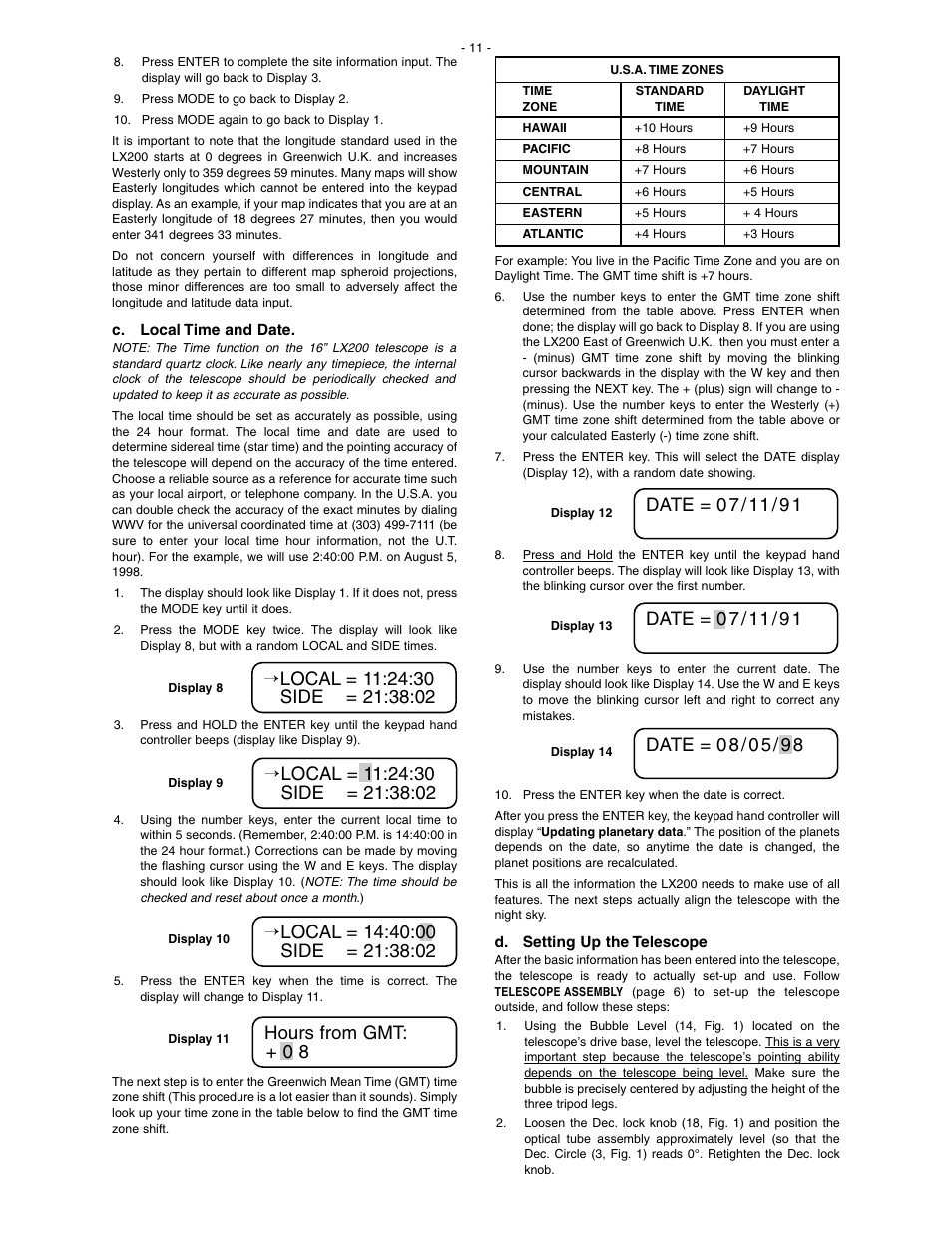 Meade Instruments LX200 Classic User Manual | Page 11 / 64