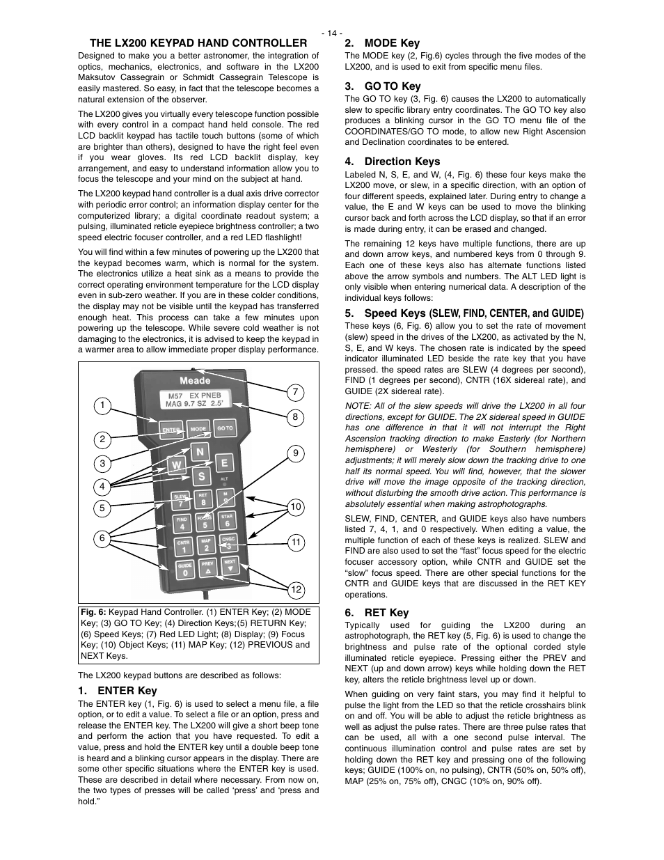 Meade Instruments LX200 Classic User Manual | Page 14 / 64