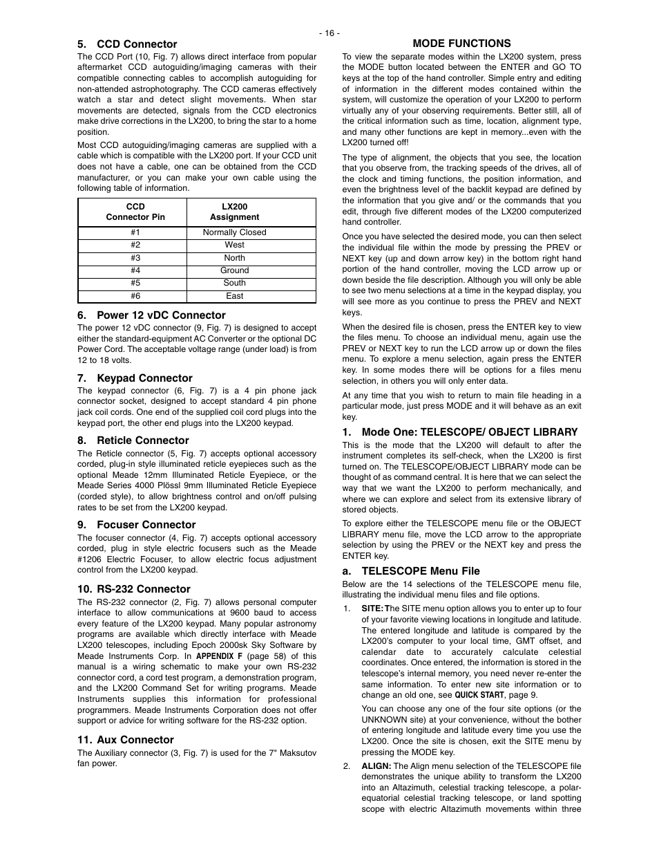 Meade Instruments LX200 Classic User Manual | Page 16 / 64