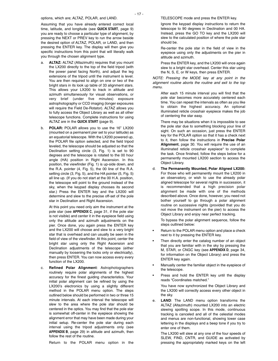 Meade Instruments LX200 Classic User Manual | Page 17 / 64