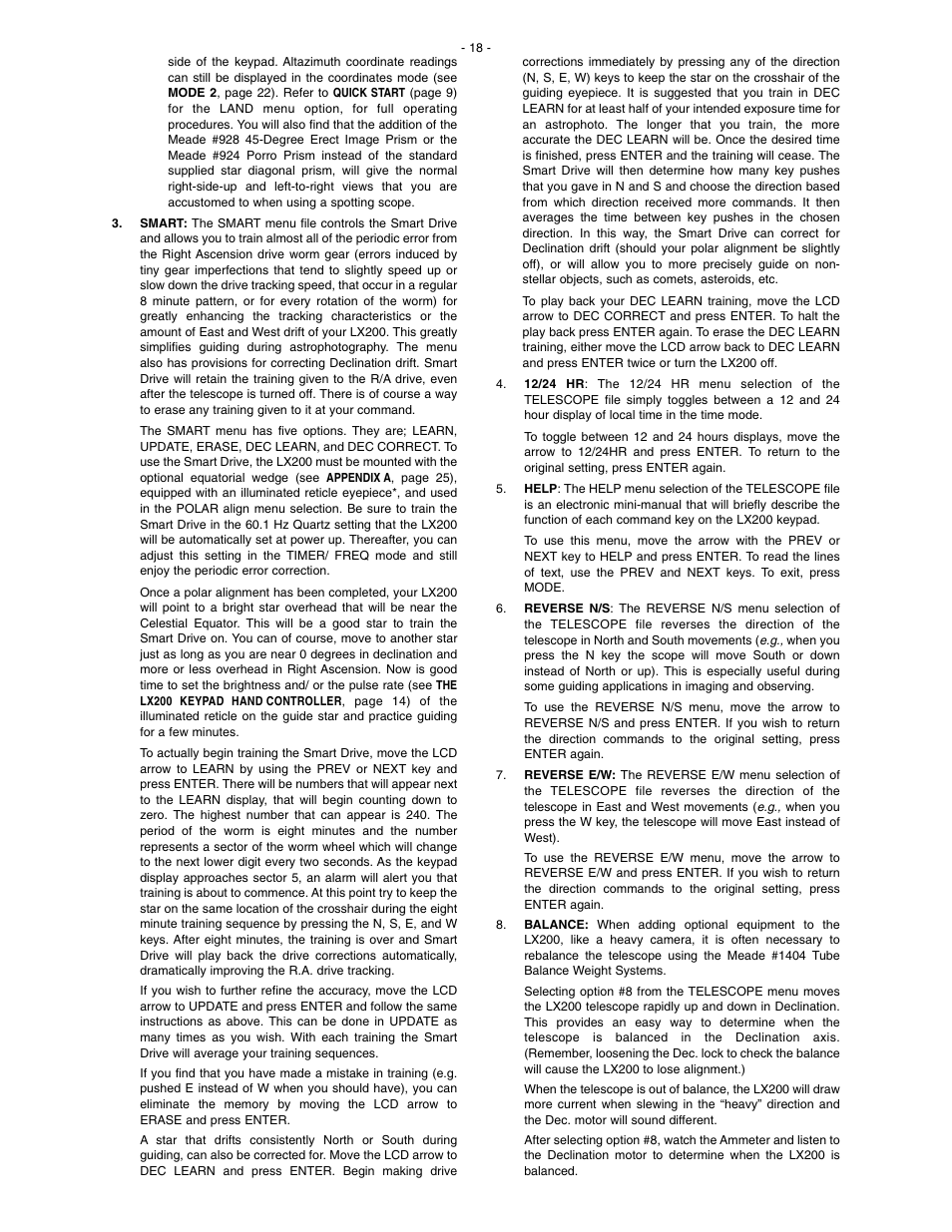 Meade Instruments LX200 Classic User Manual | Page 18 / 64